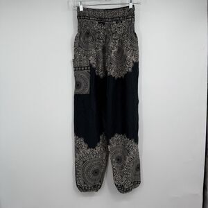 Joob Joob Boho Pants Hippie Harem Pants S/M Smocked Waist Peasant Festival